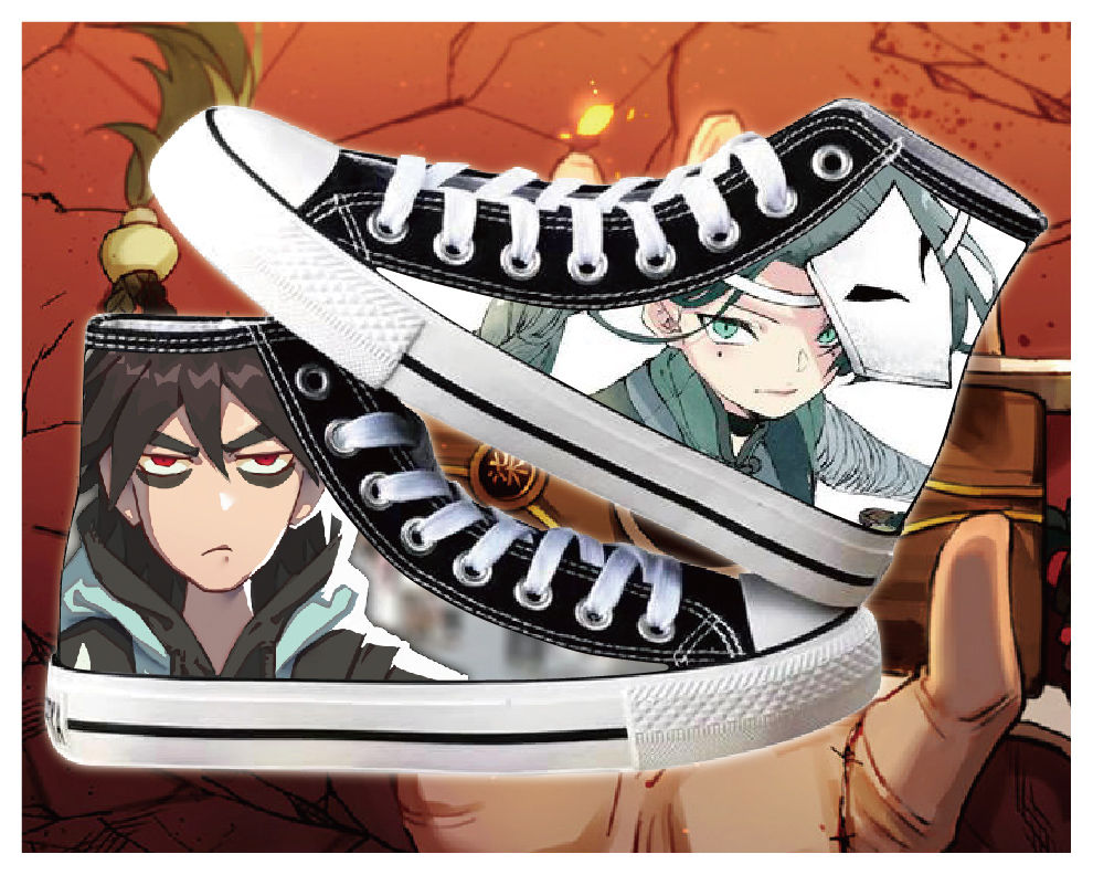 刺客伍六七之最强发型师梅花十三鸡大宝动漫高帮帆布鞋男女学生伍六七