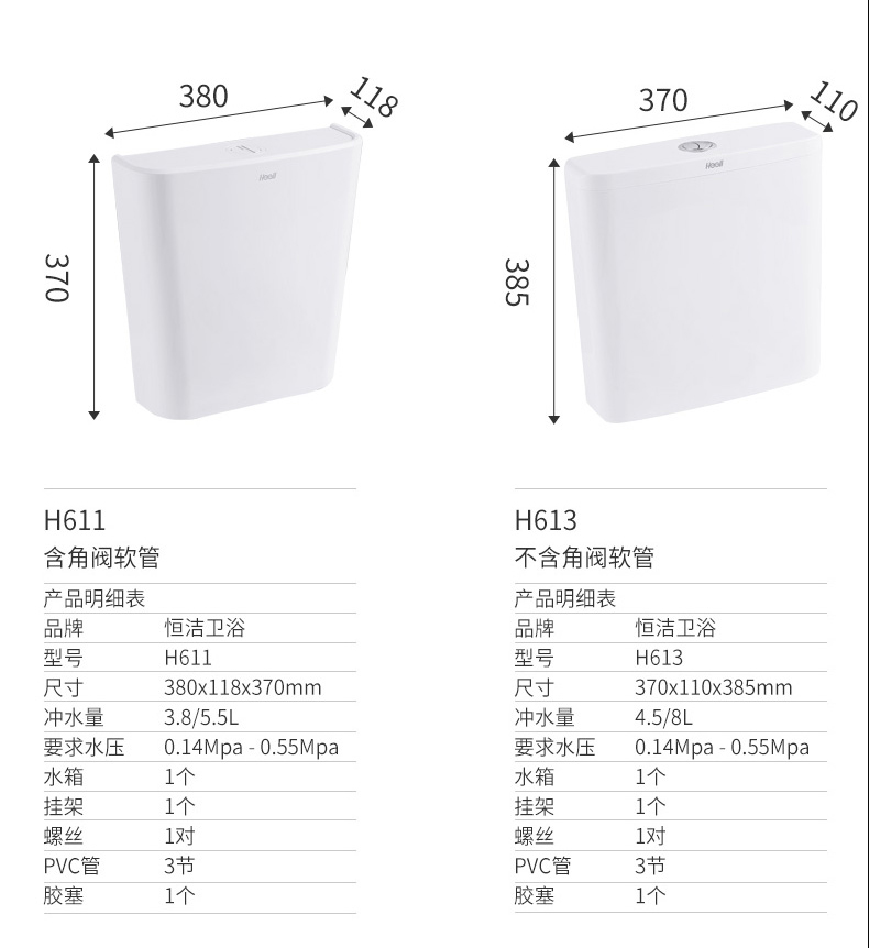 恒洁hegii蹲便器蹲坑式家用便池蹲坑蹲厕便盆卫生间防臭大便器水箱