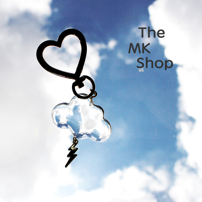 newlake云朵雷电爱心挂扣包包挂件汽车钥匙扣3色