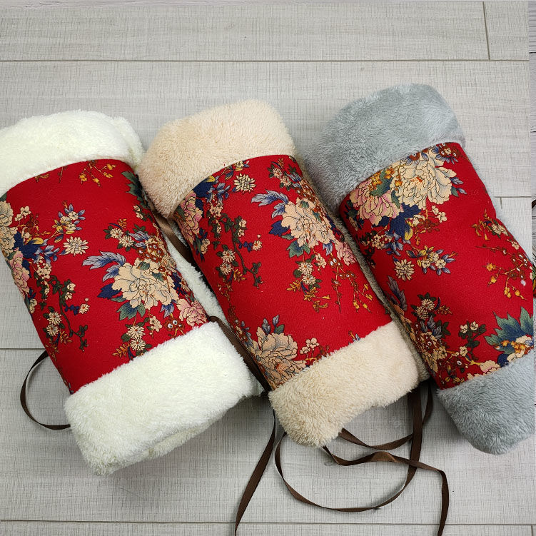 《乌镇蓝印花布 东北大花手捂子怀旧老款暖手筒 保暖手套午睡枕插手