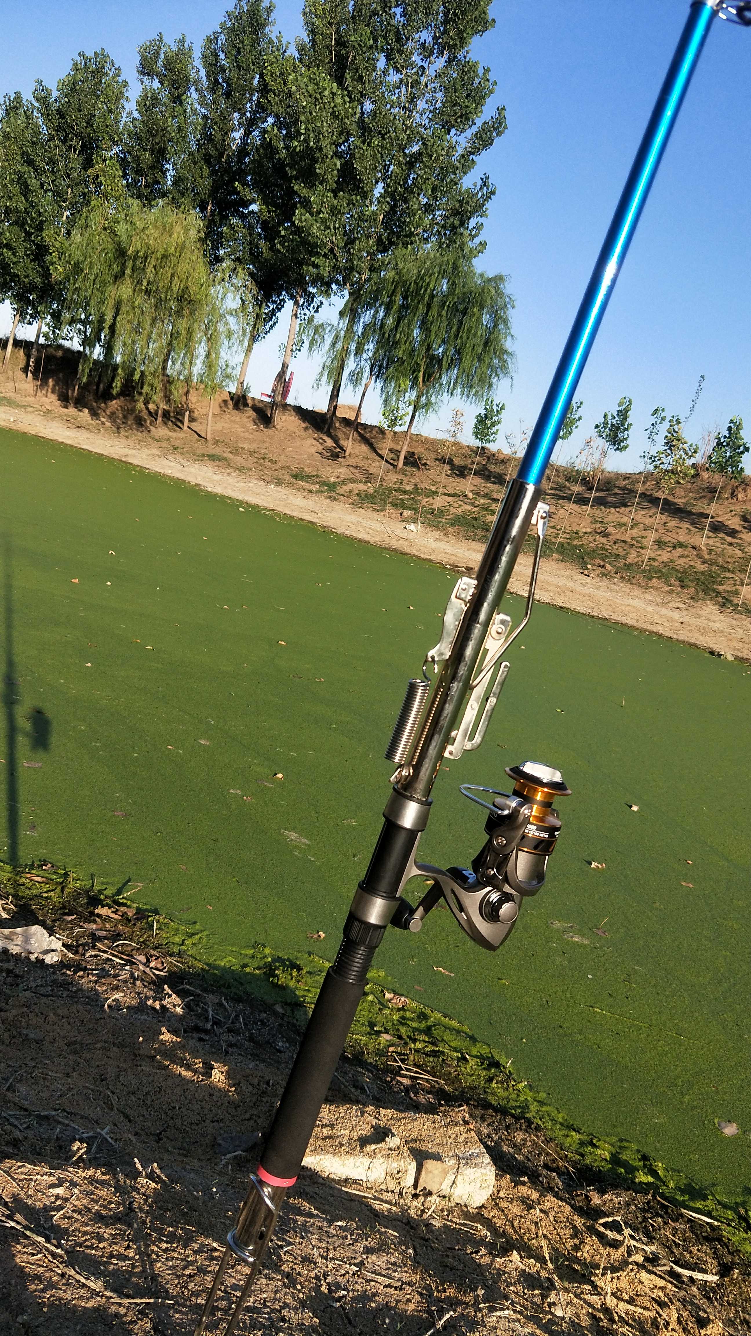 自動釣魚竿超硬拋竿海竿彈簧摺疊套裝釣魚神器遠投竿漁具