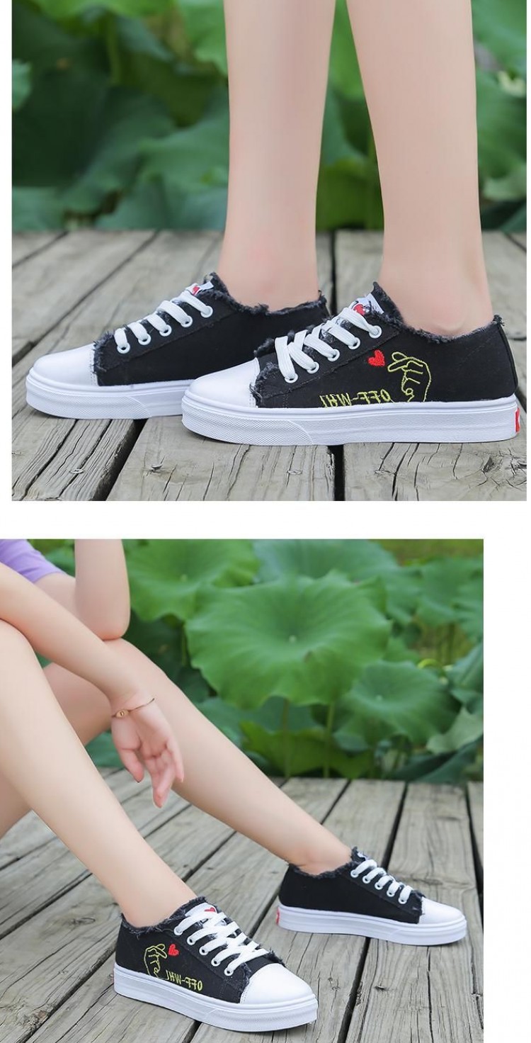 枫述春夏秋少女女孩帆布鞋10岁初中学生11运动板鞋12平底休闲布鞋女