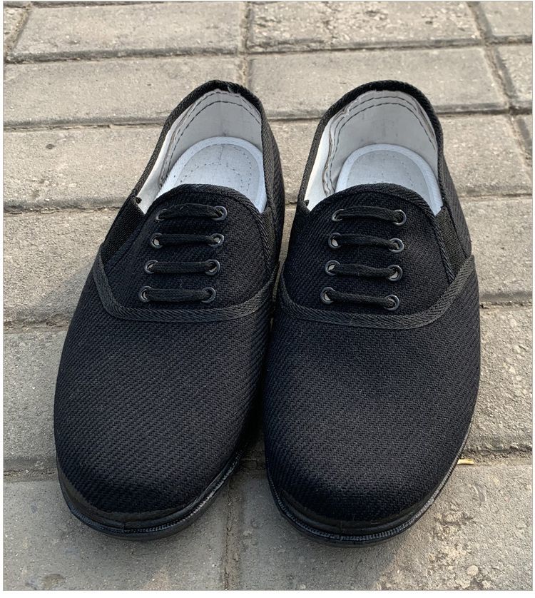 《87式布鞋黑男女军单解放鞋劳保老年一脚蹬78式军工老北京布鞋 87式