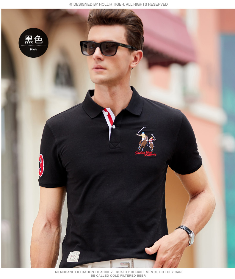 富贵鸟fuguiniao短袖男士polo衫2019夏季新款纯棉男士衫半袖体恤衣服