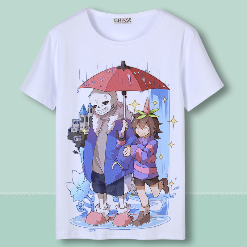 传说之下t恤骷髅兄弟男女周边短袖儿童衣服undertale22s6080斤