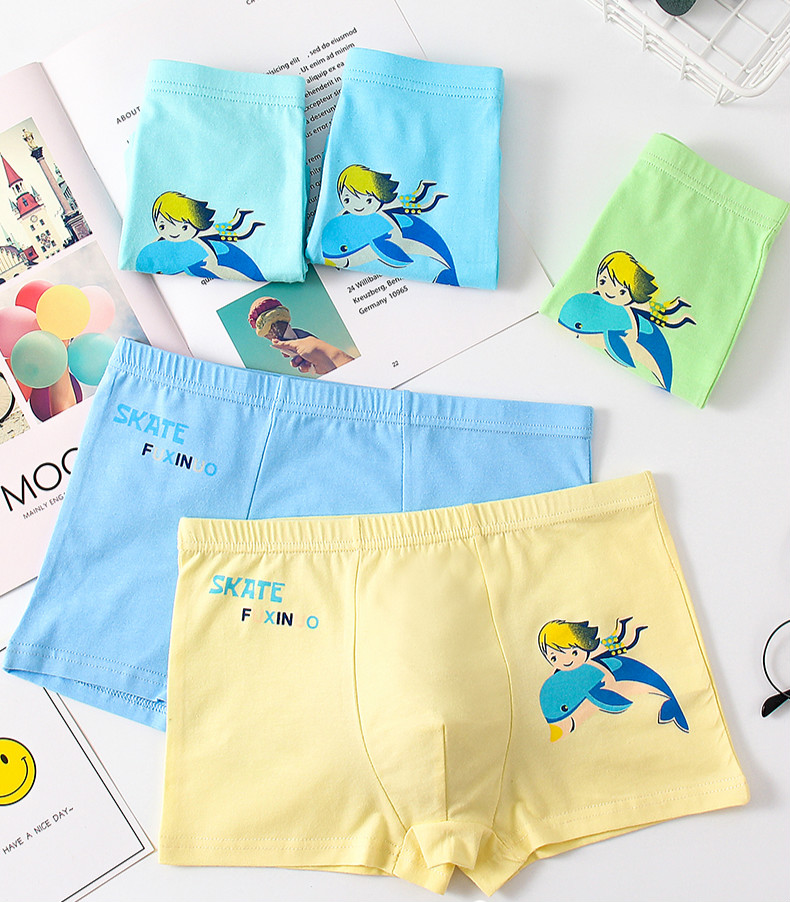 绅庞内裤 儿童内裤男内裤男童冰丝平角裤卡通宝宝小男孩中大童四角