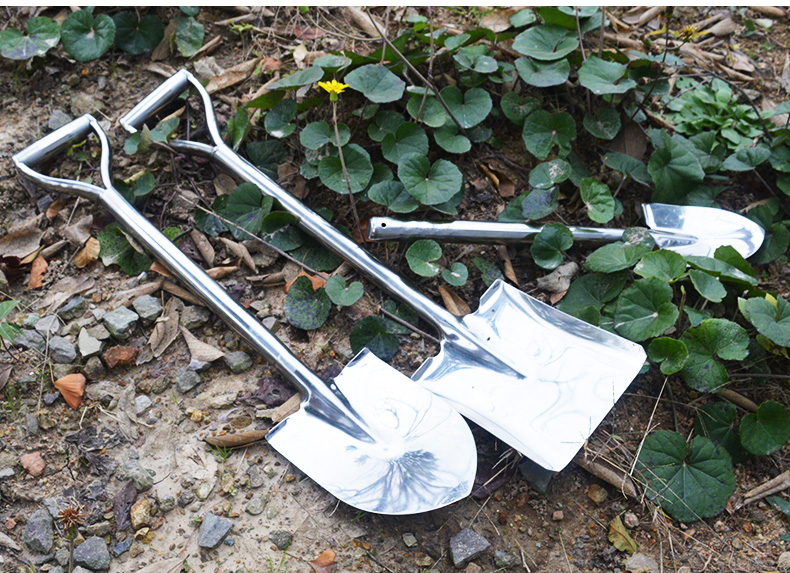 jing ping不锈钢加厚园艺铲子阳台盆栽种花农具家用种菜种植松土铁锹