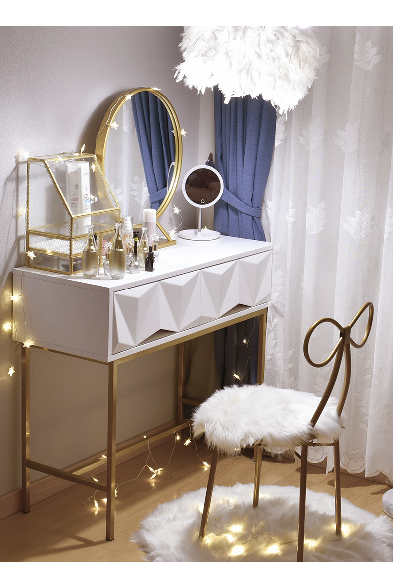 三维工匠梳妆台/桌qs妆台 三维工匠轻奢小户型妆台 卧室后现代ins网红