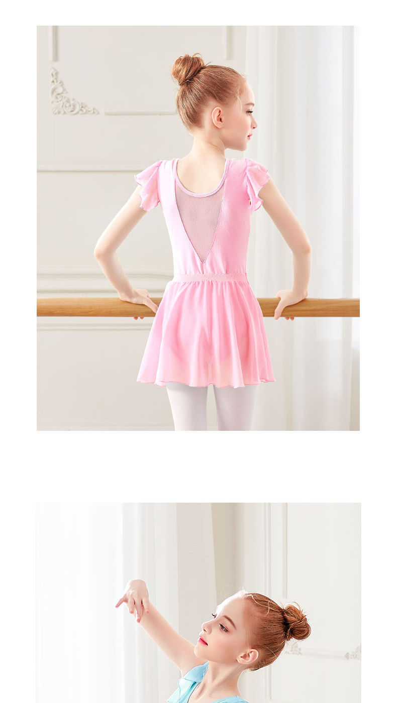 舞蹈服儿童女中国舞分体套装夏季女童舞蹈裙芭蕾舞裙小孩跳舞裙子粉色