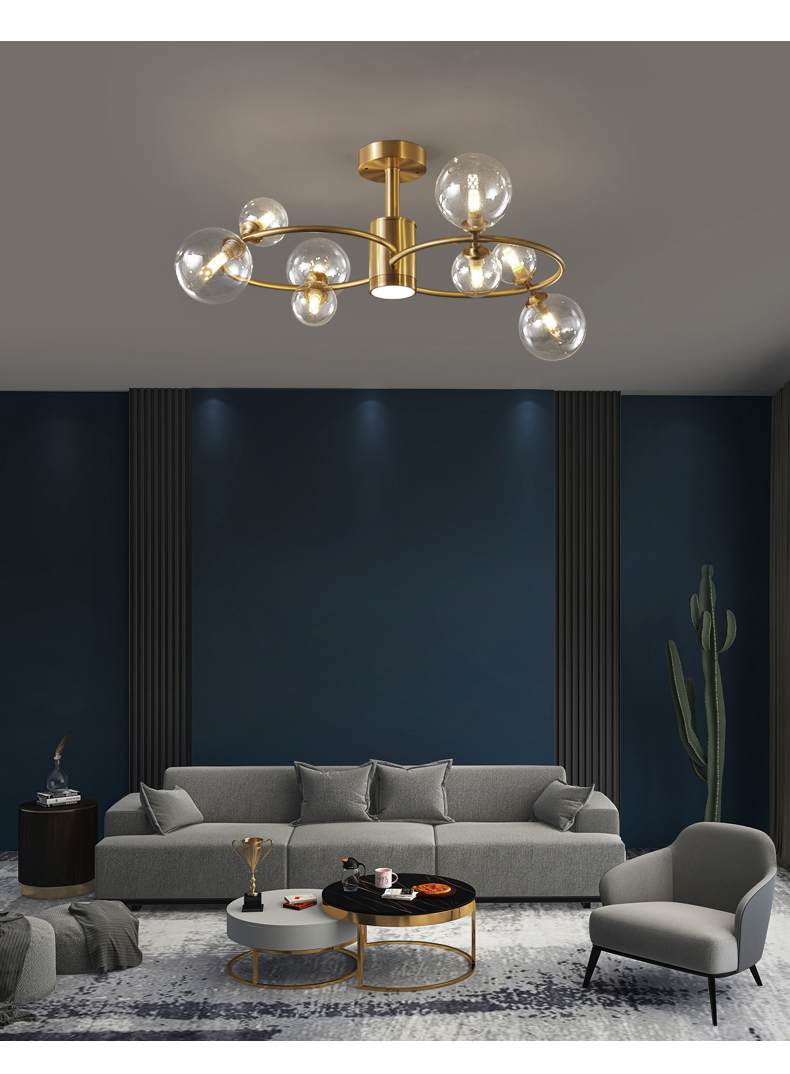 客厅吊灯北欧风格轻奢吸顶餐厅卧室大气现代简约创意网红家用灯具后