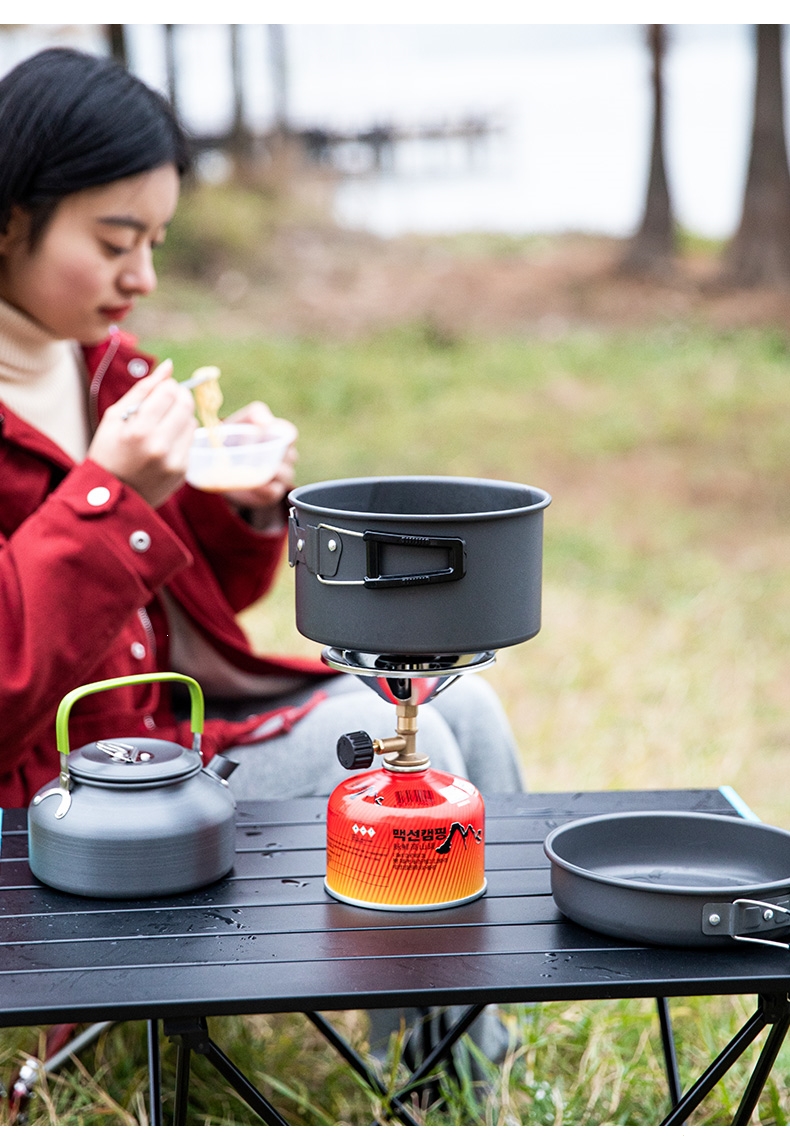 户外锅具野营野外炊具套锅露营装备用品野炊野餐单锅便携大小号hf