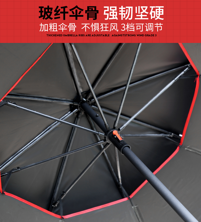 猛攻钓友装备核心参数品牌:猛攻 伞骨材质:碳素纤维 伞面材质:牛津纺
