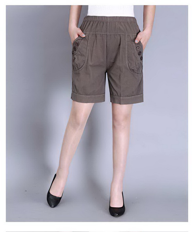 风沙渡女士休闲裤 夏装妈妈短裤女夏40-50岁中年五分裤外穿中老年宽松