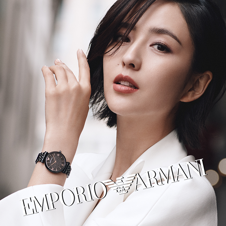 阿玛尼emporioarmani黑夜满天星手表佟丽娅明星同款时尚优雅休闲石英