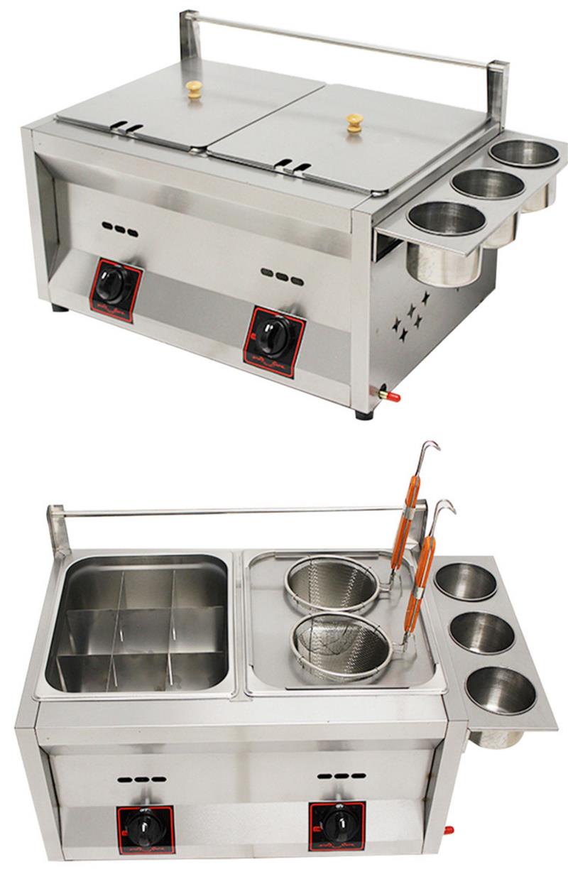 津弗商用炸锅单锅,双锅 燃气油炸锅商用煤气炸薯条鸡柳炸串油条机关东