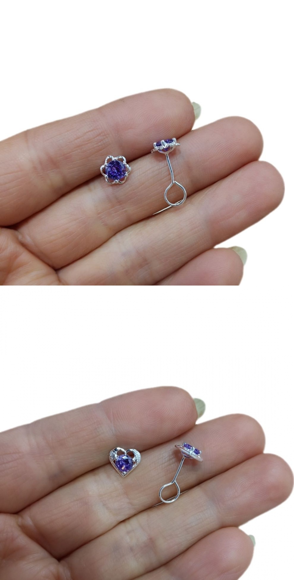 chunmi银耳钉女999纯银弯钩防耳环耳坠甜美清新简约百搭银耳饰