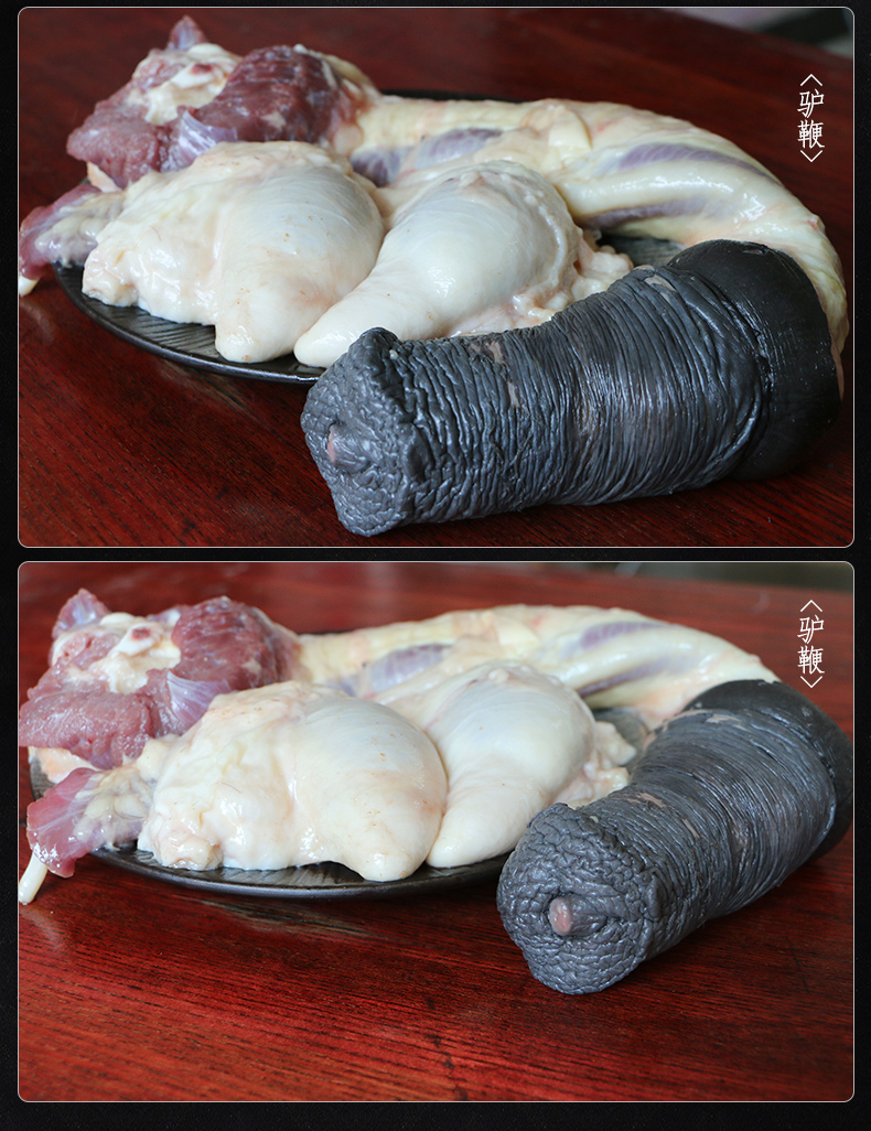 驴鞭生鲜正宗驴殖器新鲜生散养真空河北特产新鲜生驴鞭一根不带蛋