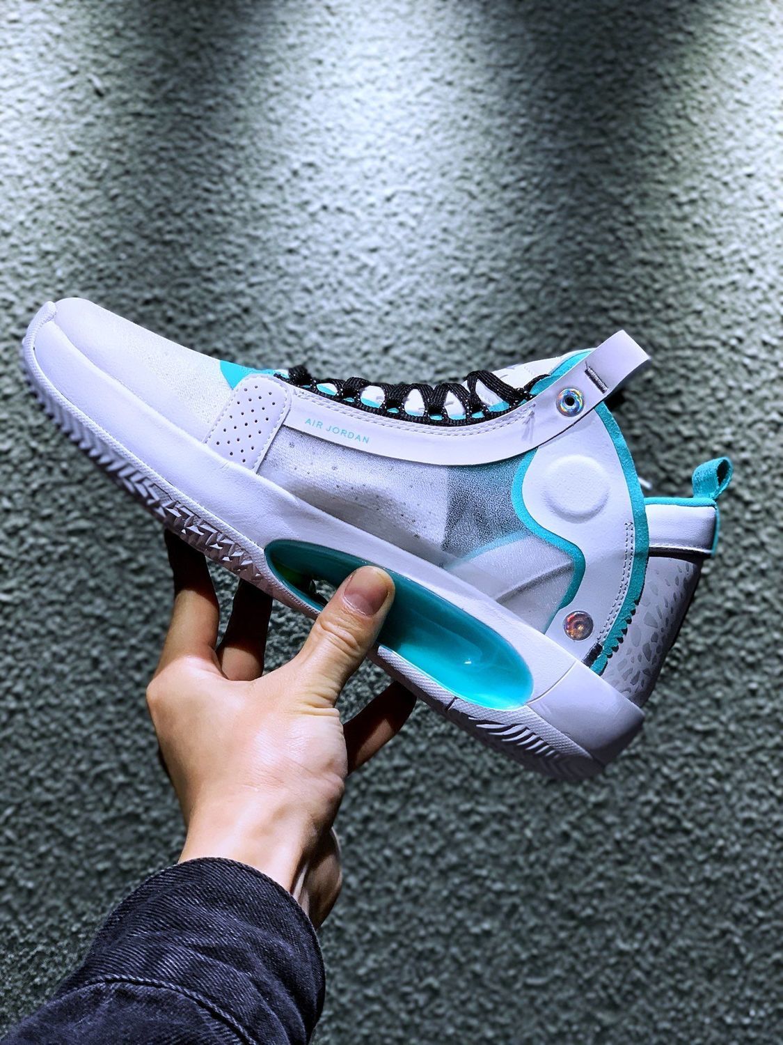 air aj34全 aj34白镭射 乔34郭艾伦薄荷绿黑白日食 篮球鞋男