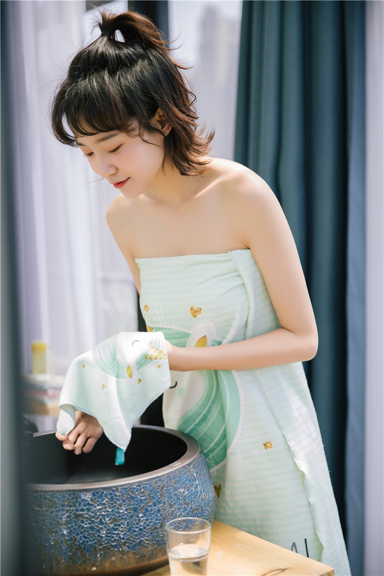 成人柔软男女婴儿吸水可爱韩版小清新纯棉浴巾毛巾超强吸水