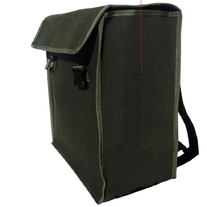 特大码大容量加厚绿帆布双肩维修工具包电工包登山45内加层