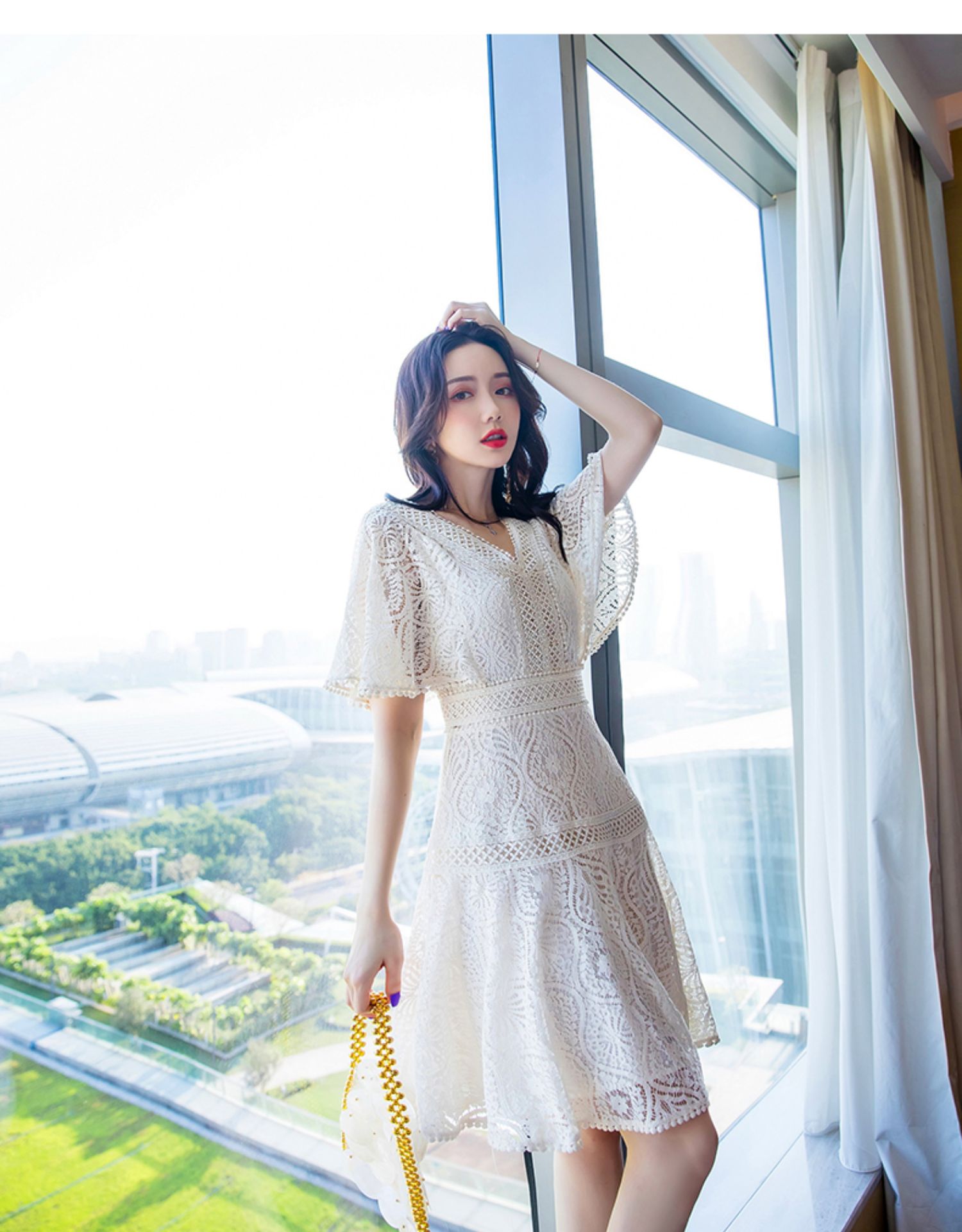 连衣裙女夏季短袖大码胖mm夏天收腰显瘦气质法式名媛礼服裙子大码女装