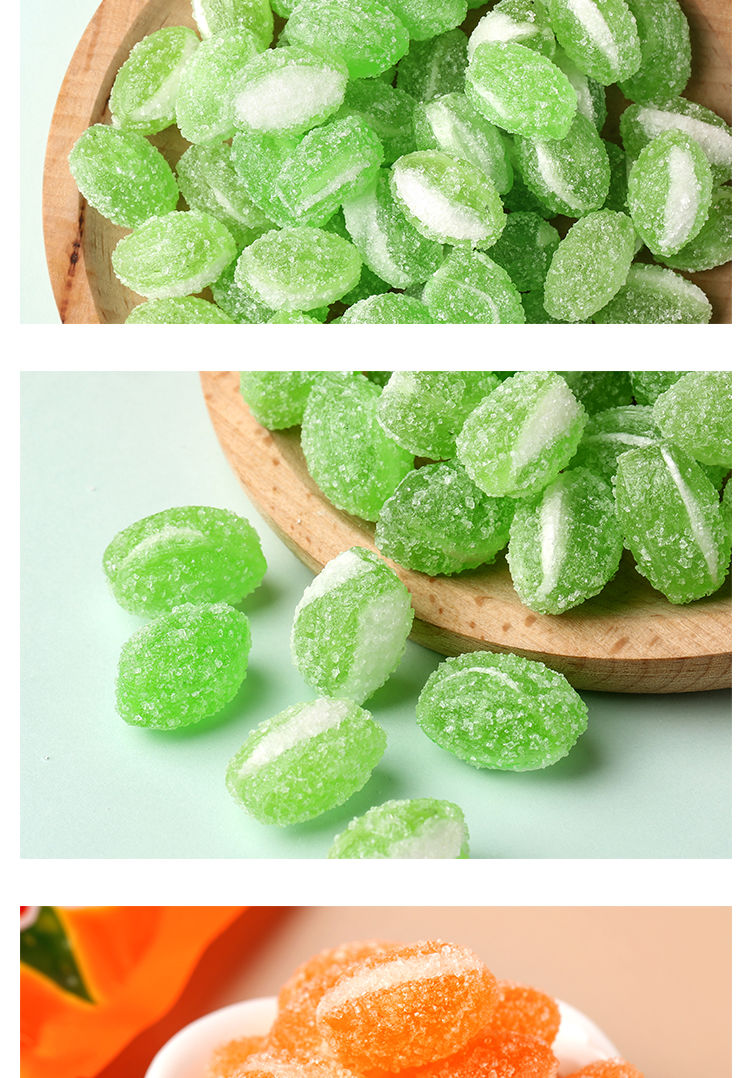 老式薄荷糖清凉薄荷甜橙袋装怀旧硬糖果