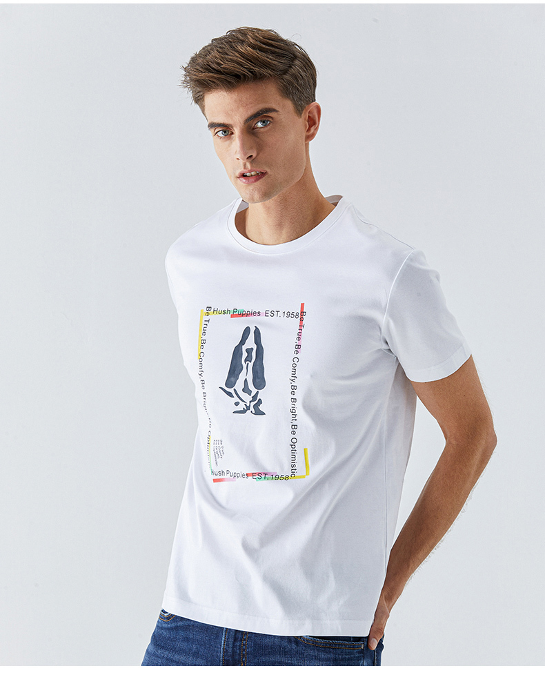 [younger系列]暇步士男装2021夏时尚立体印花短袖t恤|pe-21336d