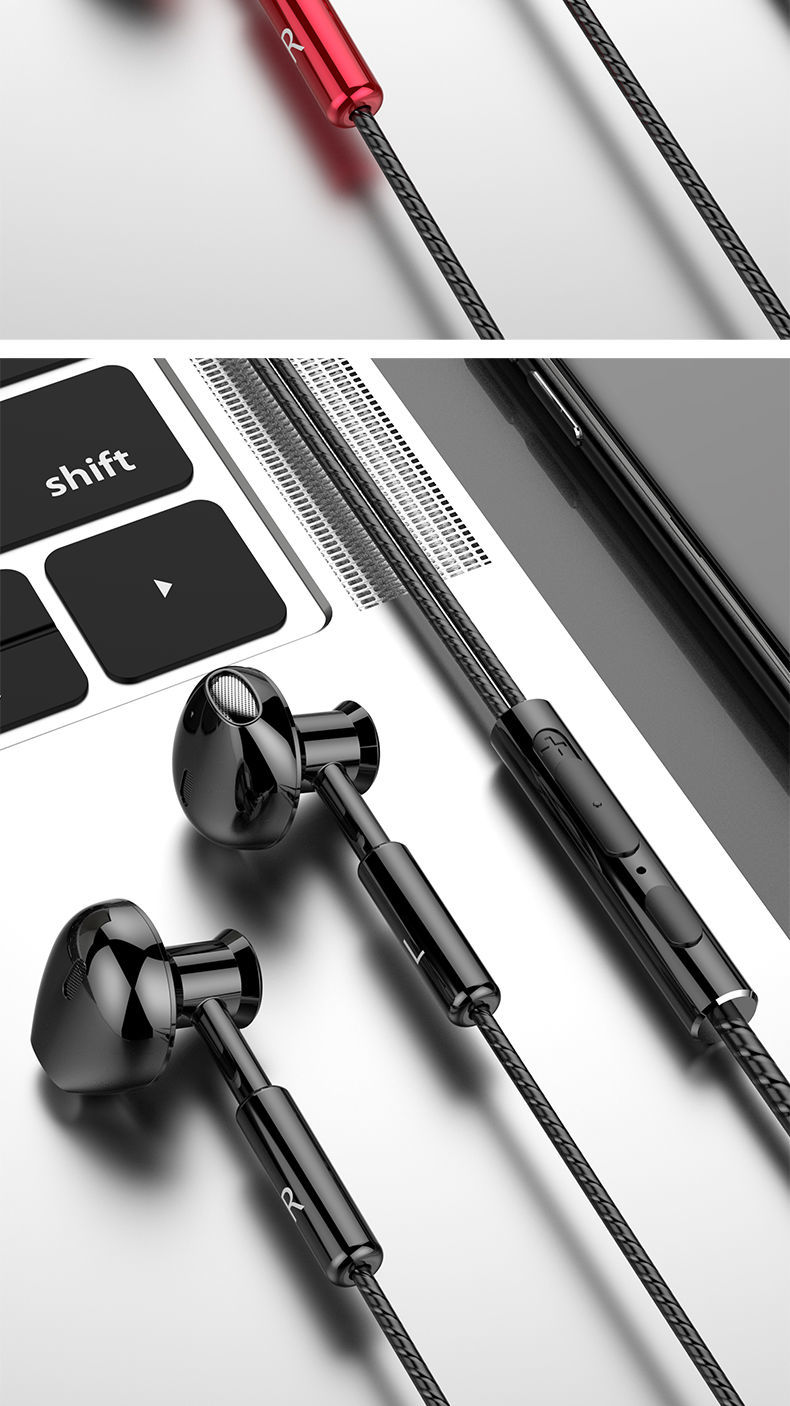 华为有线耳机p20p40手机typec荣耀v97x畅享10plusnova5入耳式黑色促销