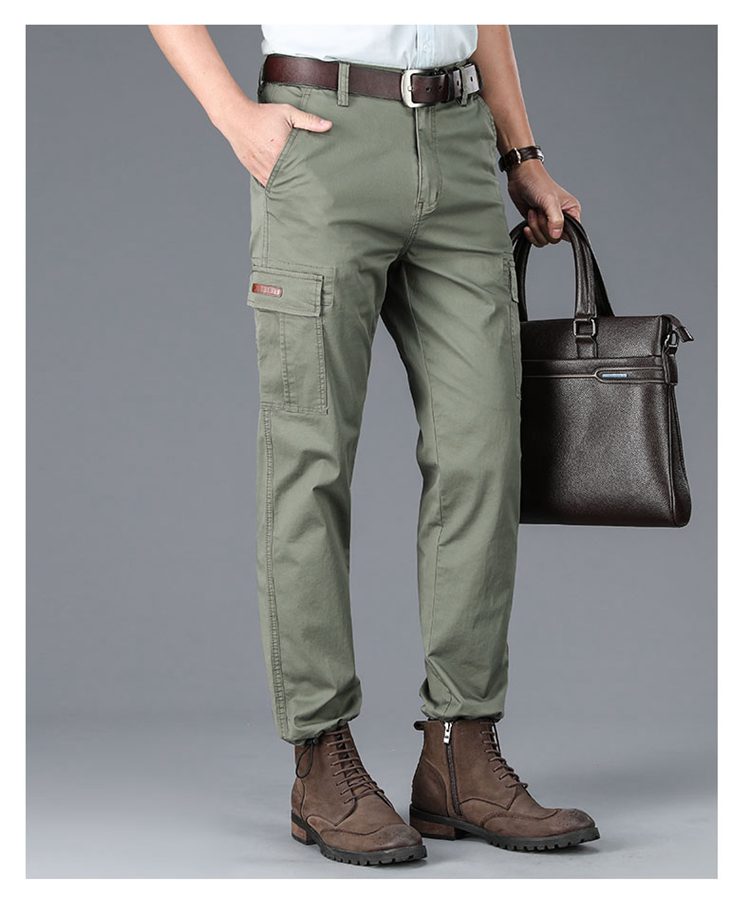 吉普jeep休闲裤男多口袋裤2020春季新品休闲工装裤收脚男裤子