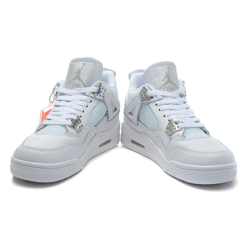 jordan4aj4全白男子运动休闲篮球跑鞋408202101