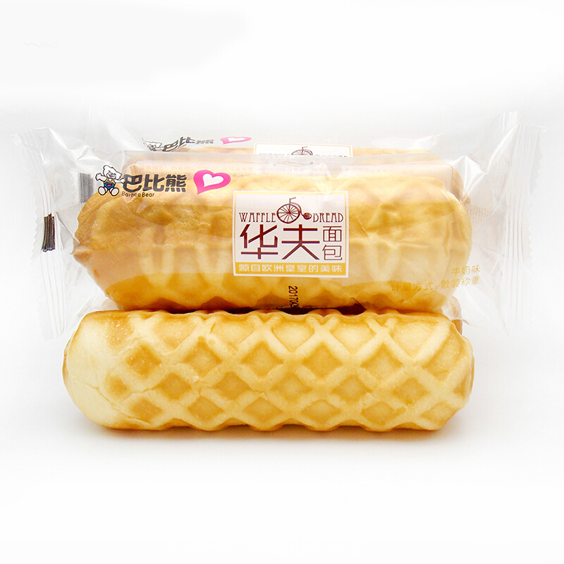 巴比熊手撕华夫软面包棒早餐夹心糕点全