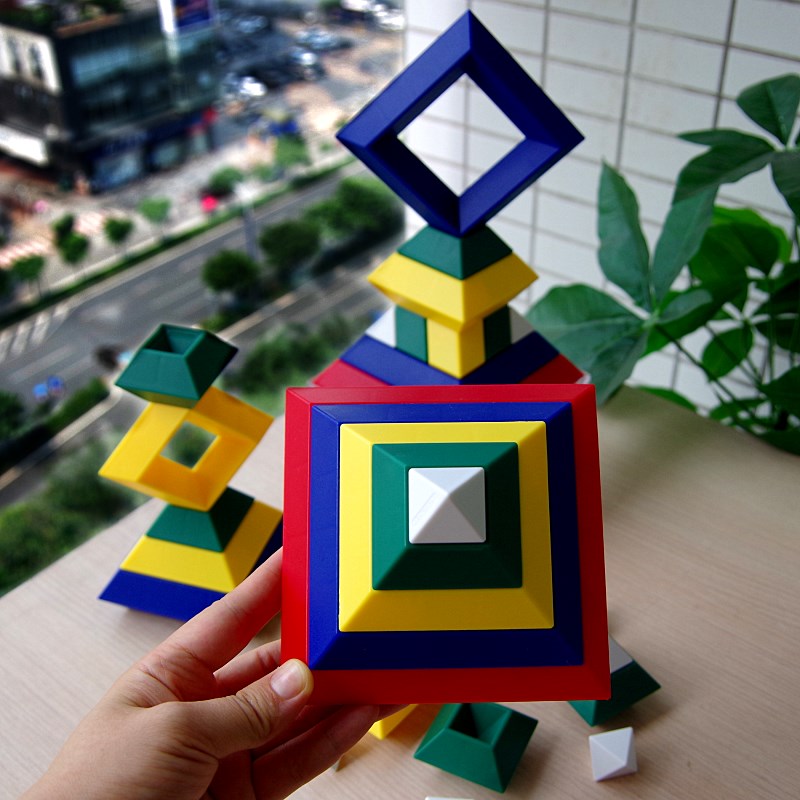 舒弗(lachouffe)白宫菱形拼插拼搭积木儿童空间玩具早教启蒙幼儿3-6