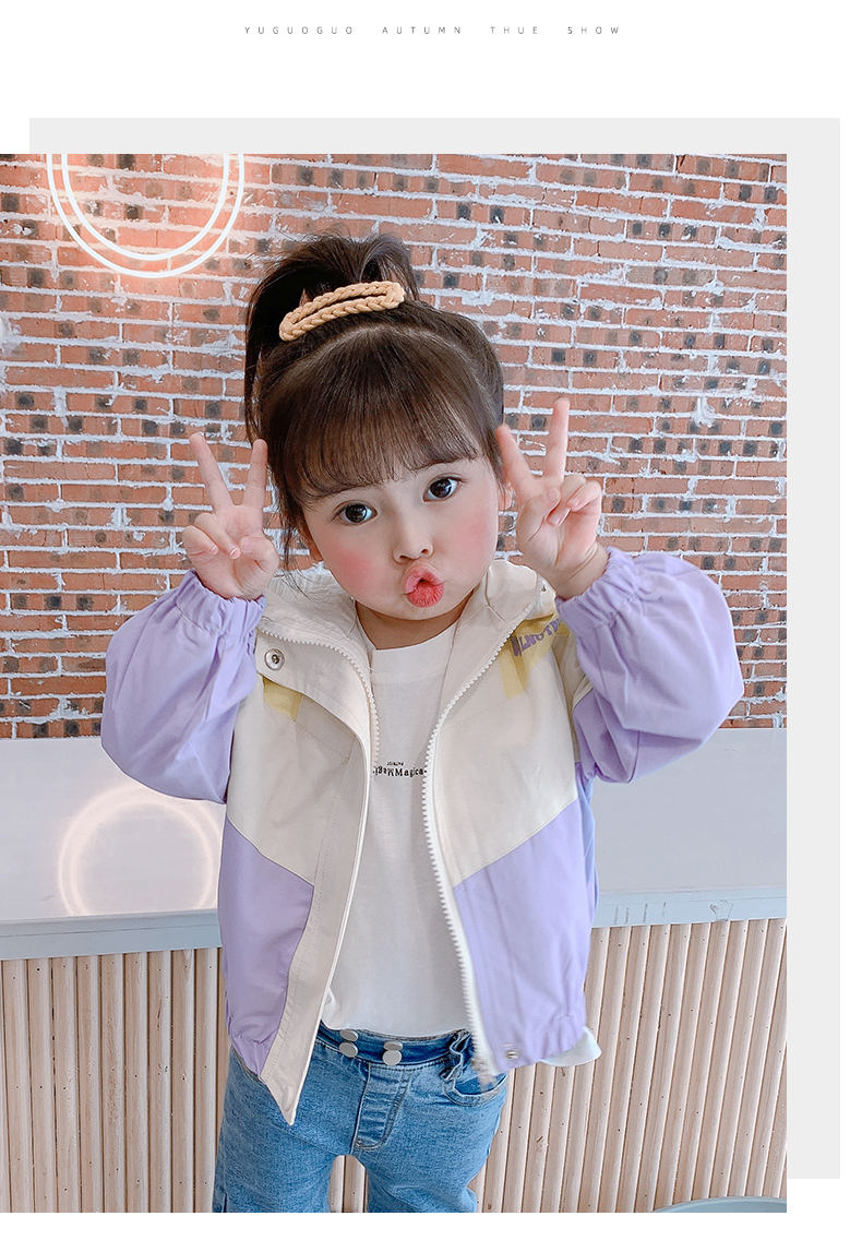 乐卉 同款3-5-10岁小孩穿的女童外套2021秋季儿童洋气风衣春秋小童