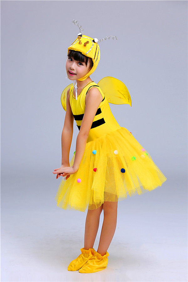 儿童小蜜蜂演出服六一儿童节幼儿园舞蹈服卡通动物表演服新款造型裙款