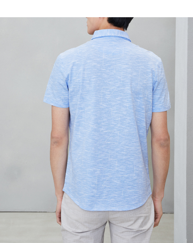 h2000男士衬衫 【名厂剪标】夏季时尚舒适休闲丝光棉短袖衬衫舒适透气