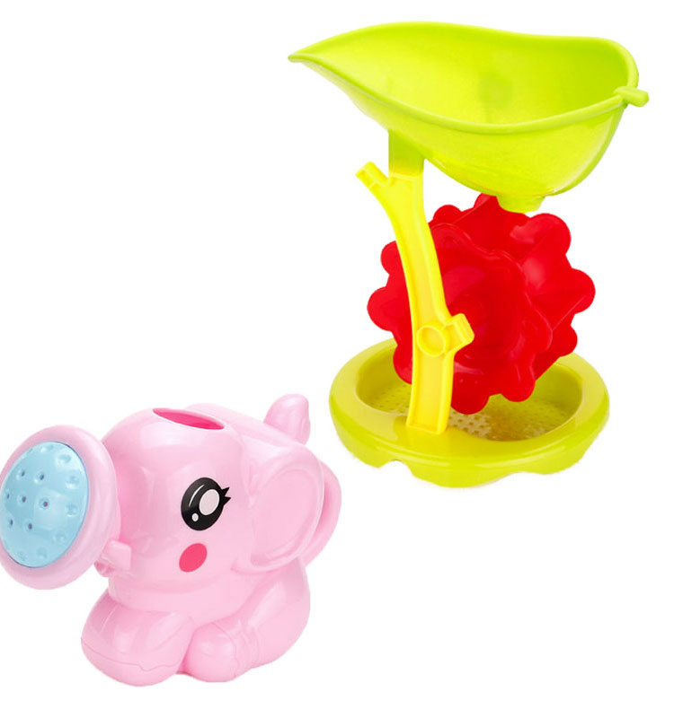 转乐洗澡玩具沙滩玩具沙漏浴室戏水花洒水壶泳池玩具适用年龄3岁以上