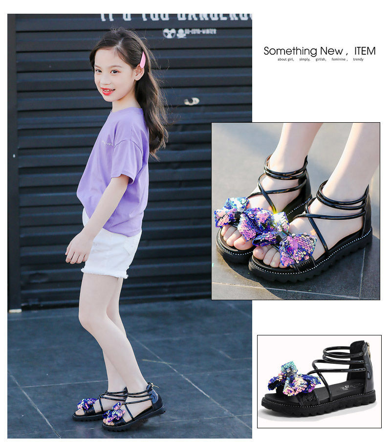 hkcp儿童凉鞋 hkcp女童凉鞋2020新款夏儿童中大童女童凉鞋小学生小女