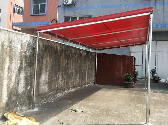 追梦蝶雨棚/防雨布 斜面雨棚家用庭院帐篷拆装汽车棚遮阳棚停车棚通道