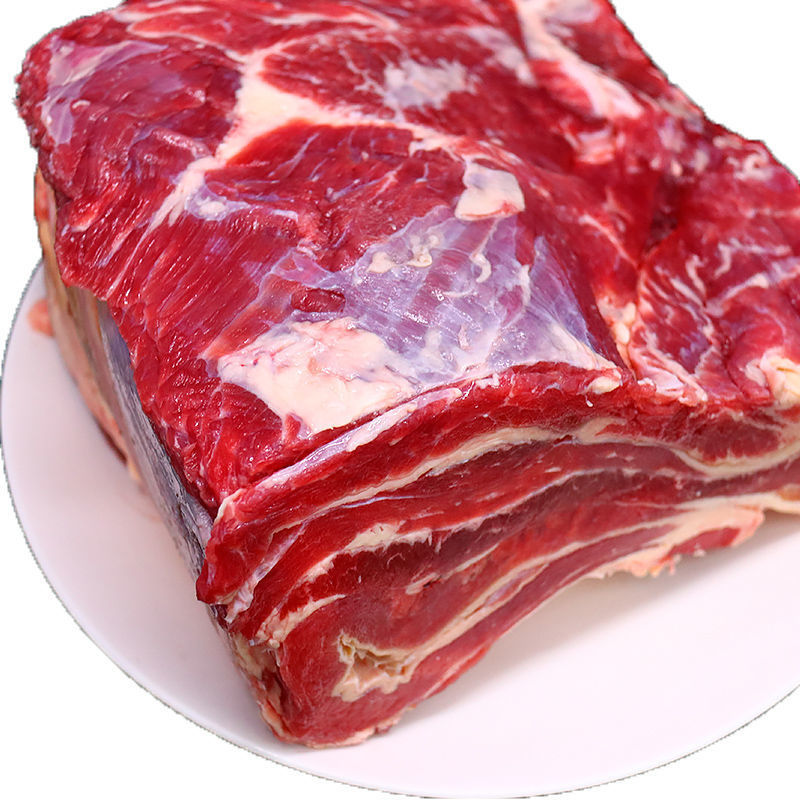 原切牛腩肉新鲜牛肉 牛腩 黄牛肉批发冷冻冰鲜清真 2斤原切不调理牛腩