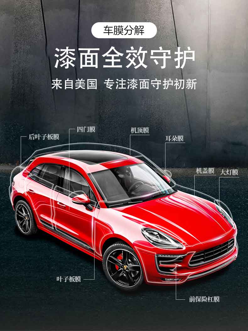 罗利普斯(rolips)隐形车衣 汽车漆面保护膜rs80(定金专拍) 美国进口