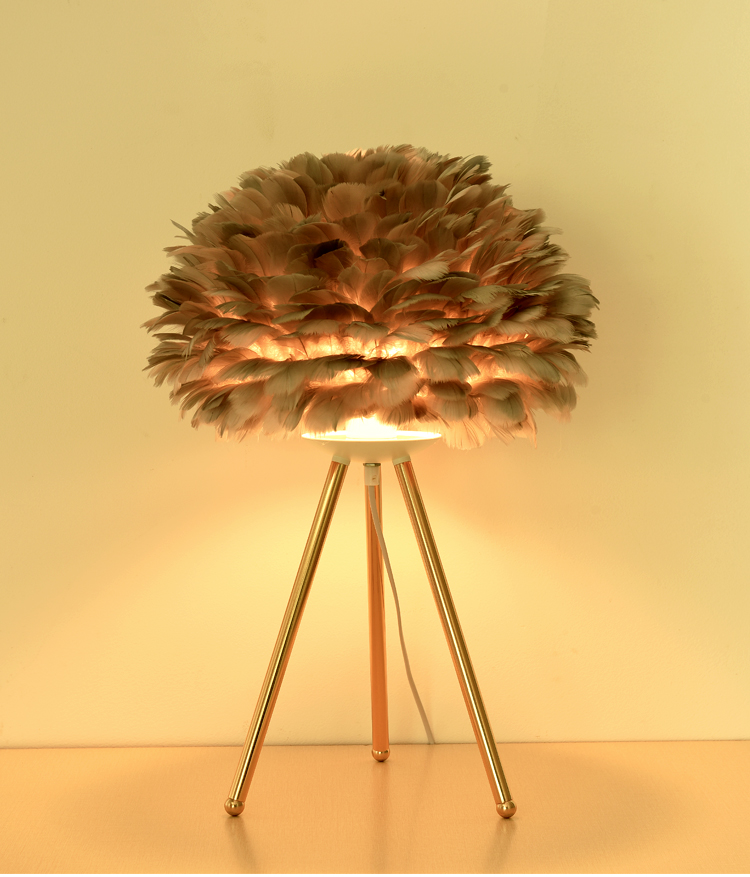 闪电客羽毛落地灯 客厅卧室ins少女公主房温馨浪漫网红床头立式台灯