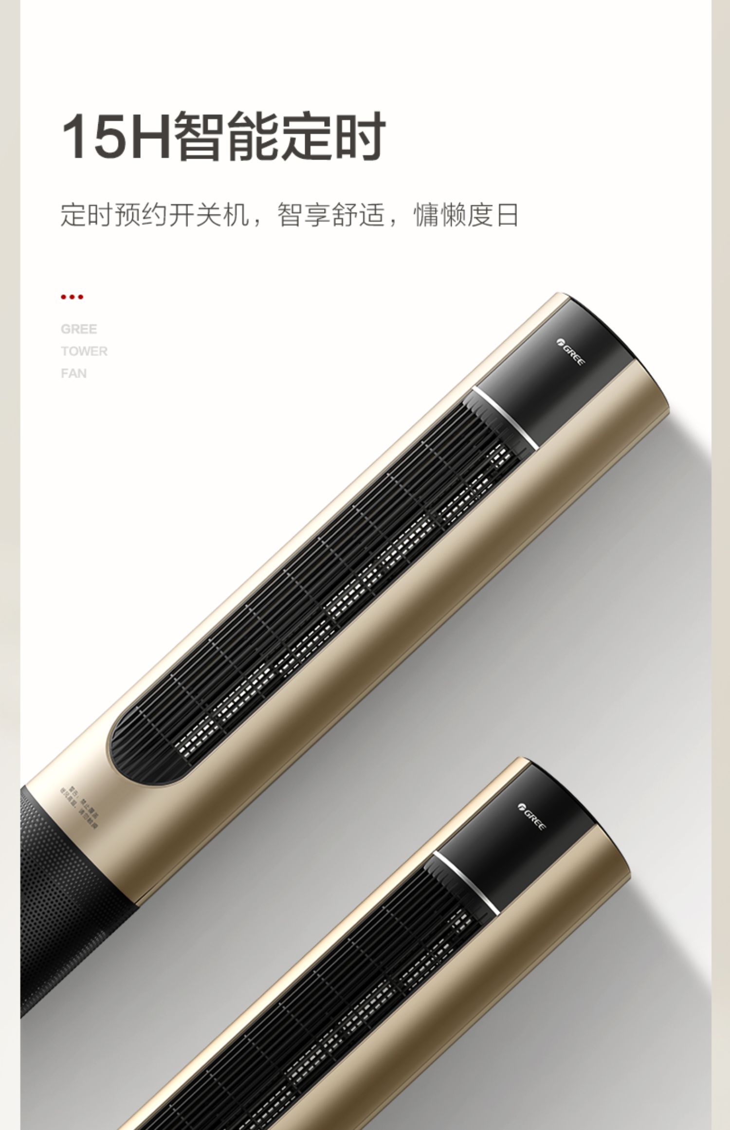 格力冷暖两用塔扇家用遥控电风扇机卧室定时大风力立式落地扇谜金黑