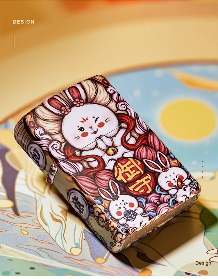 zippo芝宝打火机防风煤油打火机之宝东来也zippo联名火机御守兔zcbec