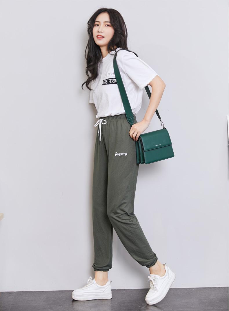 休闲春夏薄款空调裤束脚防嗮防蚊裤居家外穿睡裤女