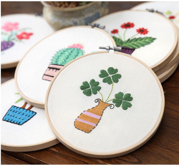 手工刺绣材料包学生初学新手幼儿布艺简约现活日用家居百货手工十字绣