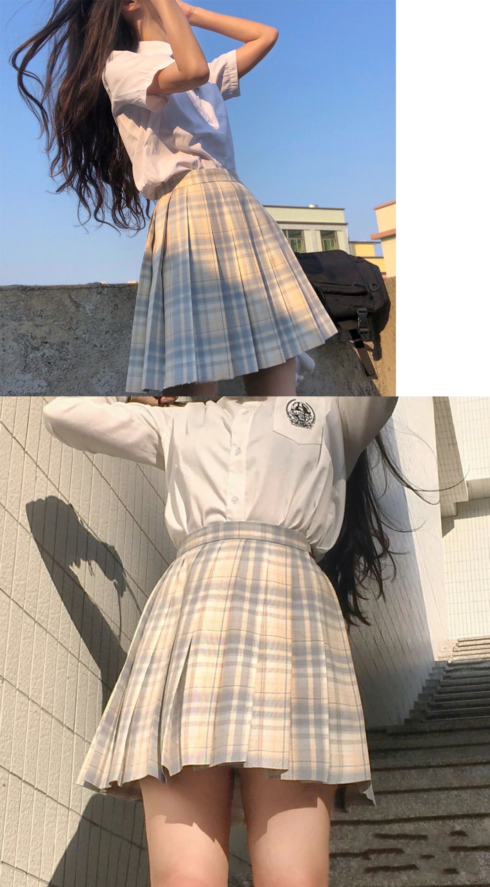 柠檬海盐正版原创jk制服裙学院风日系短裙高腰百褶裙格子裙女