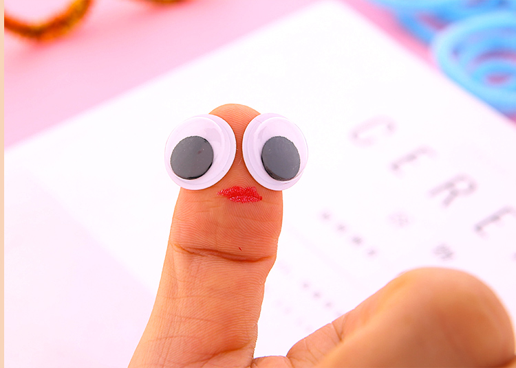 创意diy手工小动物活动眼睛万圣节儿童玩具眼珠贴制作幼儿园材料大小