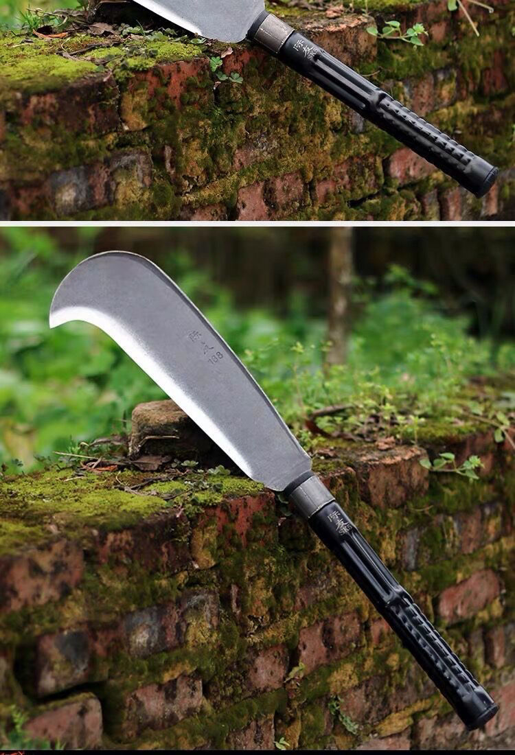 jing ping柴刀锰钢野外树刀柴刀劈柴开路刀镰刀锋利割草刀弯刀农用