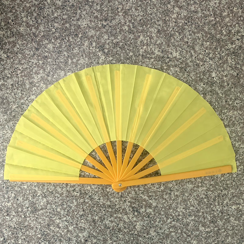 扇说书人黄色金色扇子响扇武术扇古典舞蹈表演扇8寸红色骨双面金色布