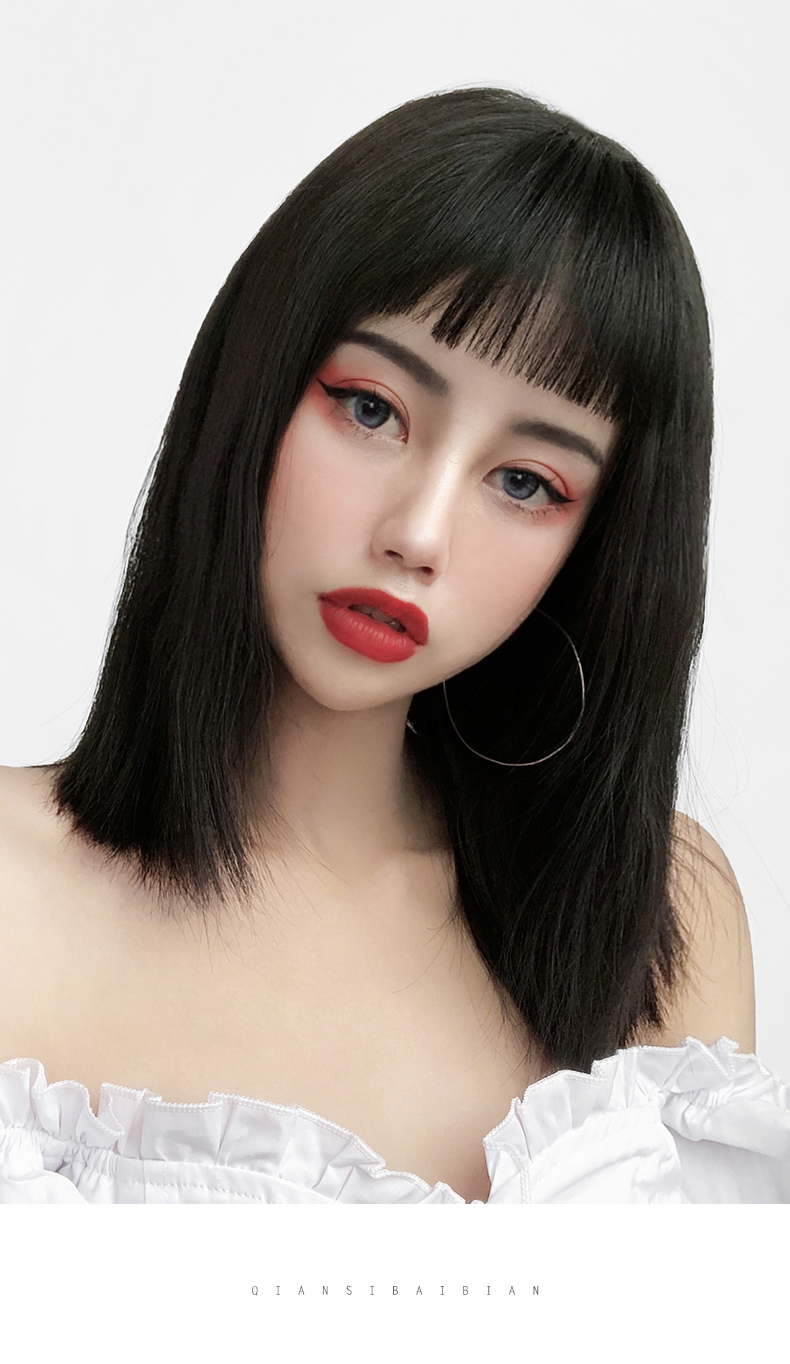 你那么美假发 真发眉上短刘海假发女轻薄自然隐形无痕齐刘海假头帘